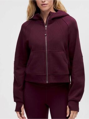 Lululemon Burgundy Scuba Oversized Full-Zip Hoodie Size M/L